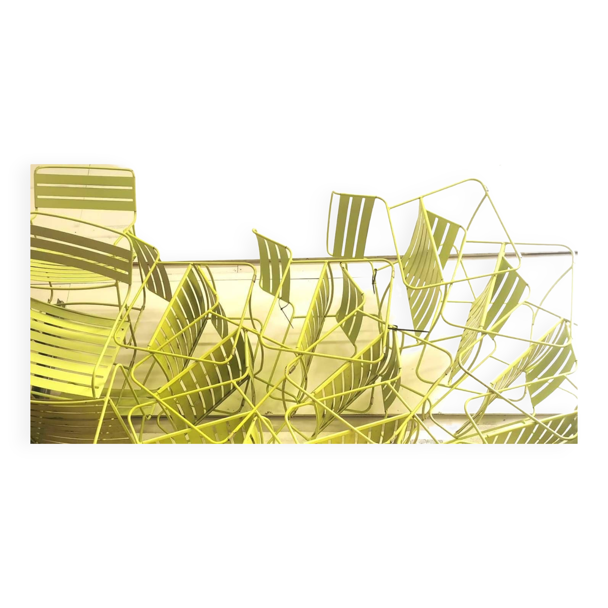 Suite of 15 Surprising garden armchairs, Fermob