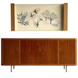 Sideboard and Matching Decorative Art Piece from the Ocean Liner "SS Rotterdam" 1950’s