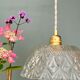 Vintage glass pendant light - tableware collection -