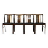 Ensemble de 4 chaises danoises en massif d'afomosia, années 60