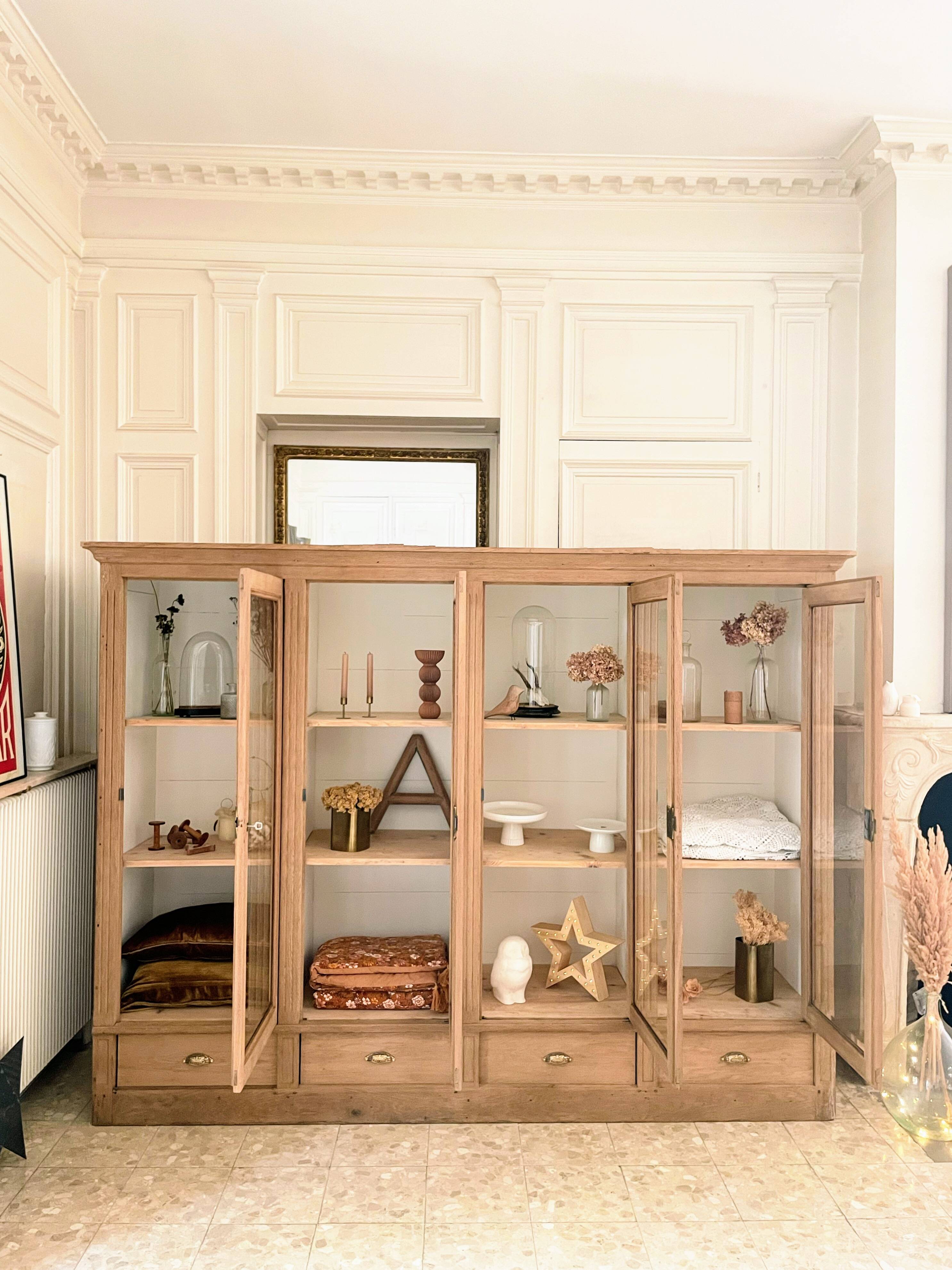 Antique glazed shop cabinet