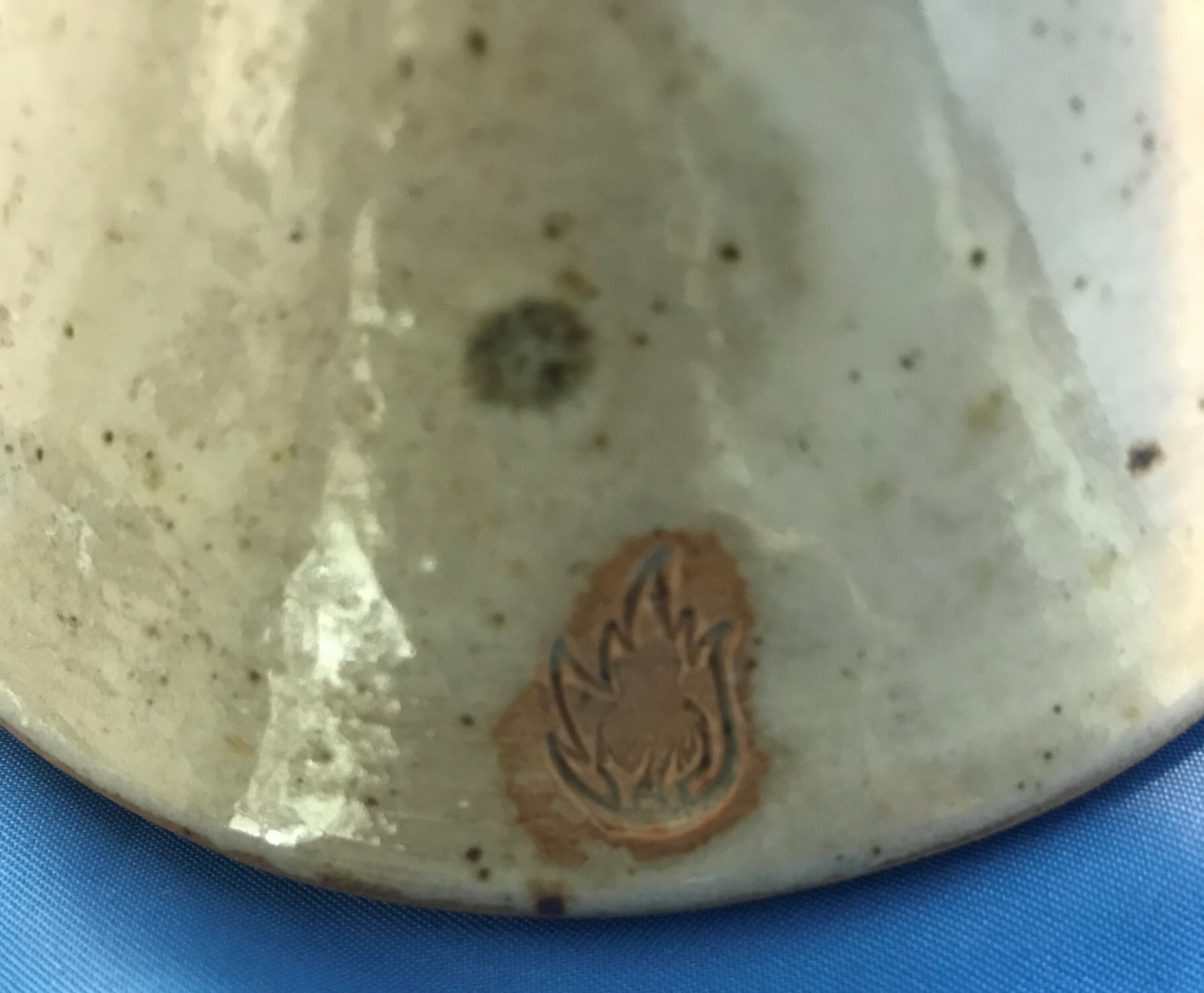 Enamelled ceramic soliflore, unknown signature