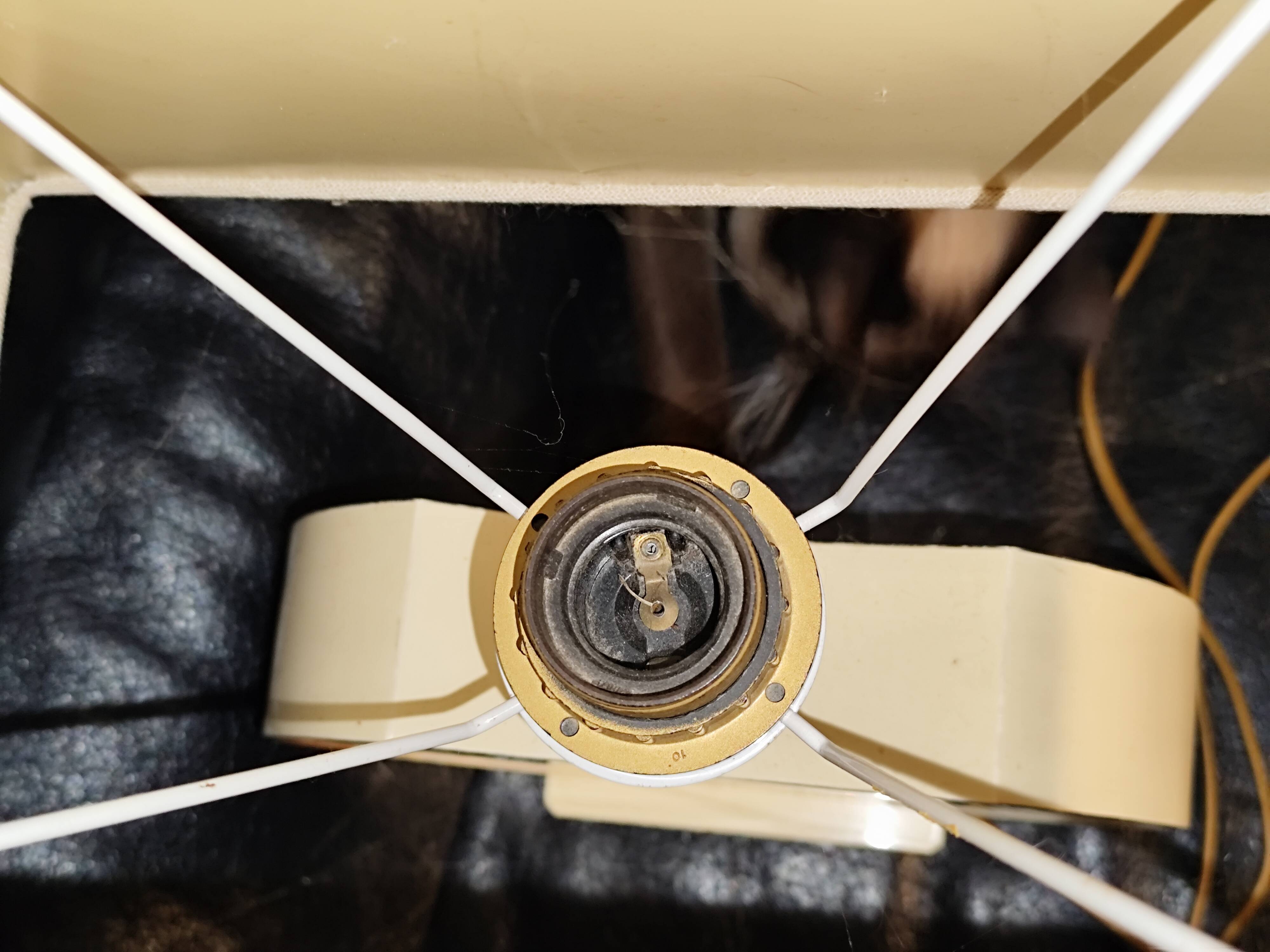 Vintage table lamp the dolphin Croissy white