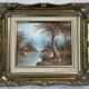 Signed oil painting - landscape - irène cafieri
