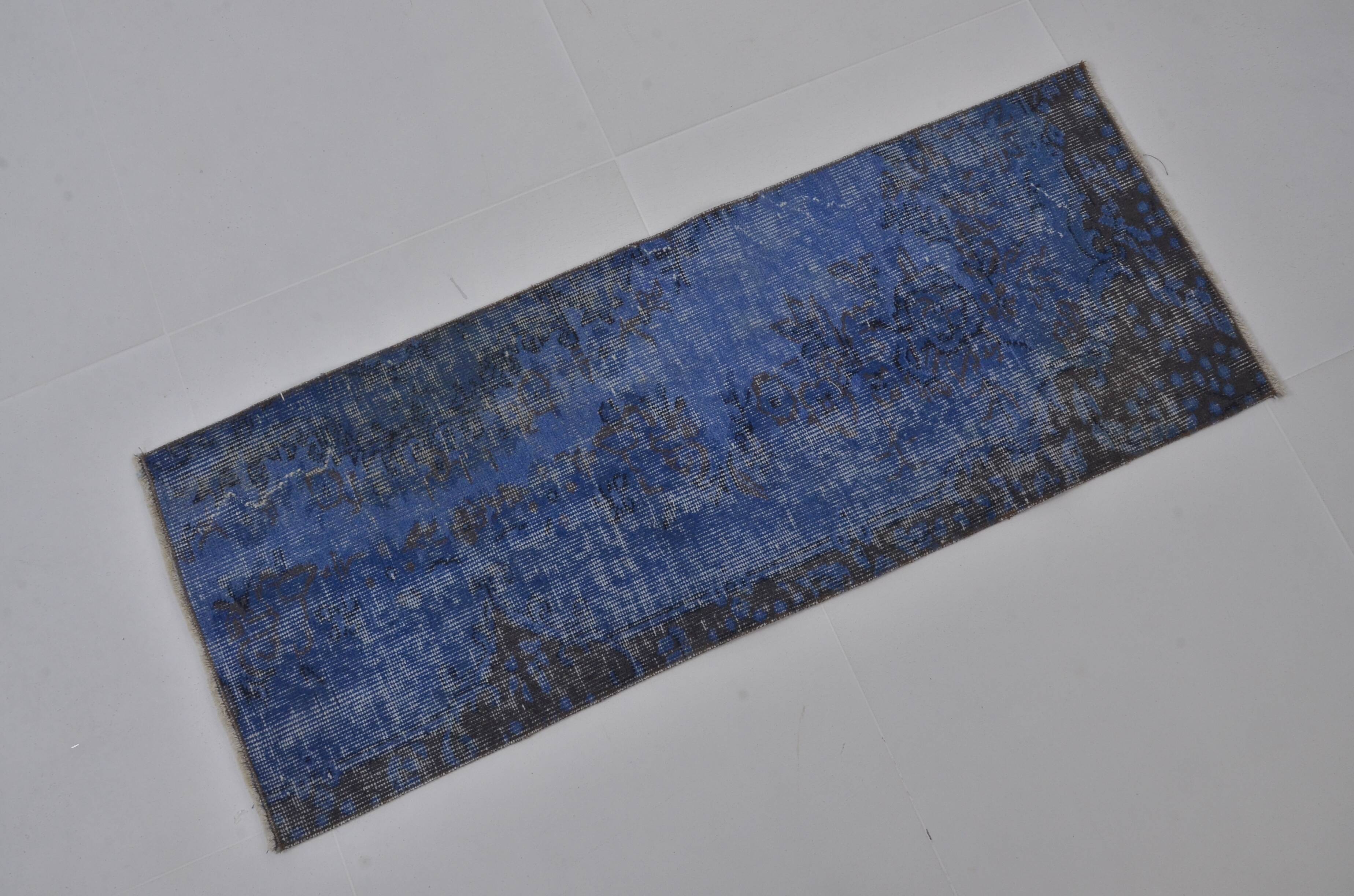 Small Blue Vintage Handknotted Rug