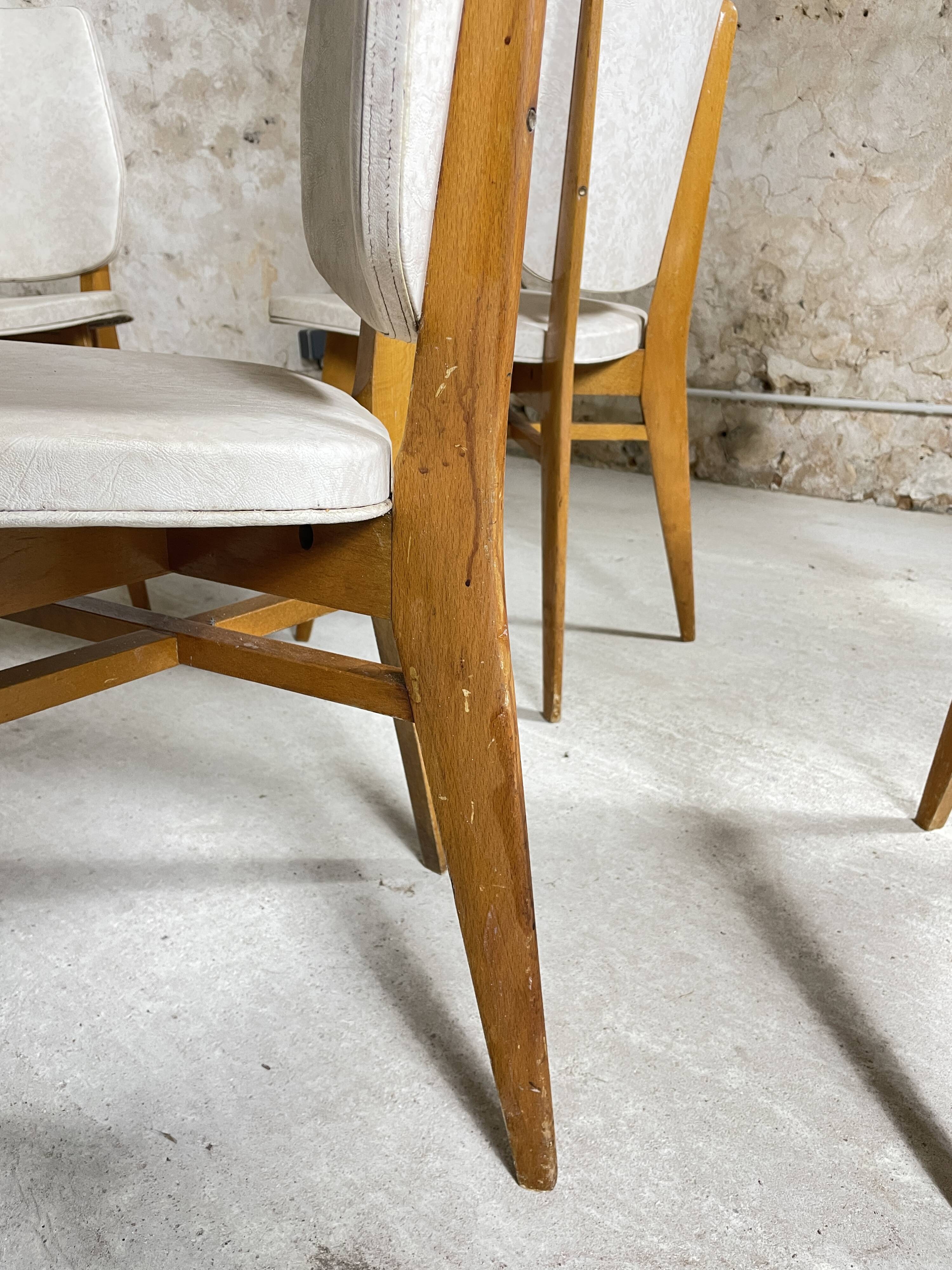 Chaises skaï blanc