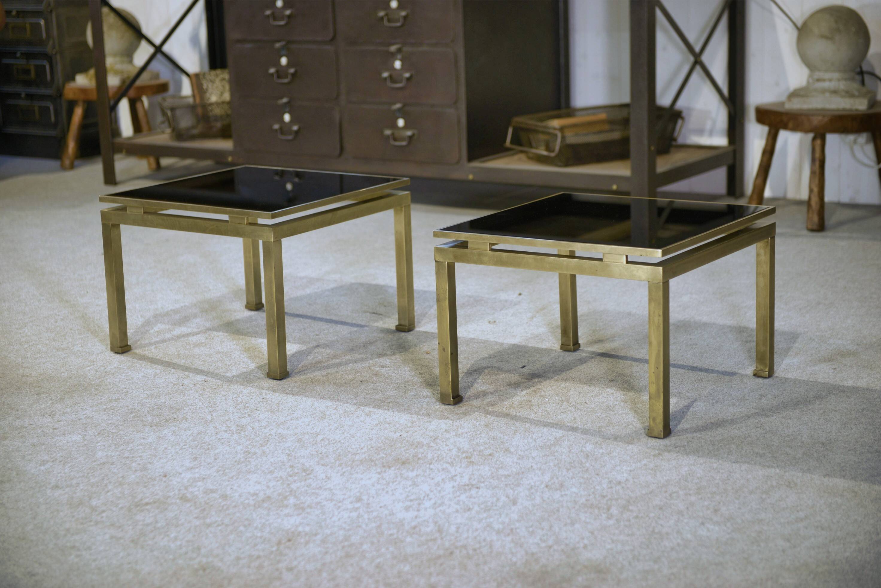 Paire de tables basses Guy Lefevre 1960’s