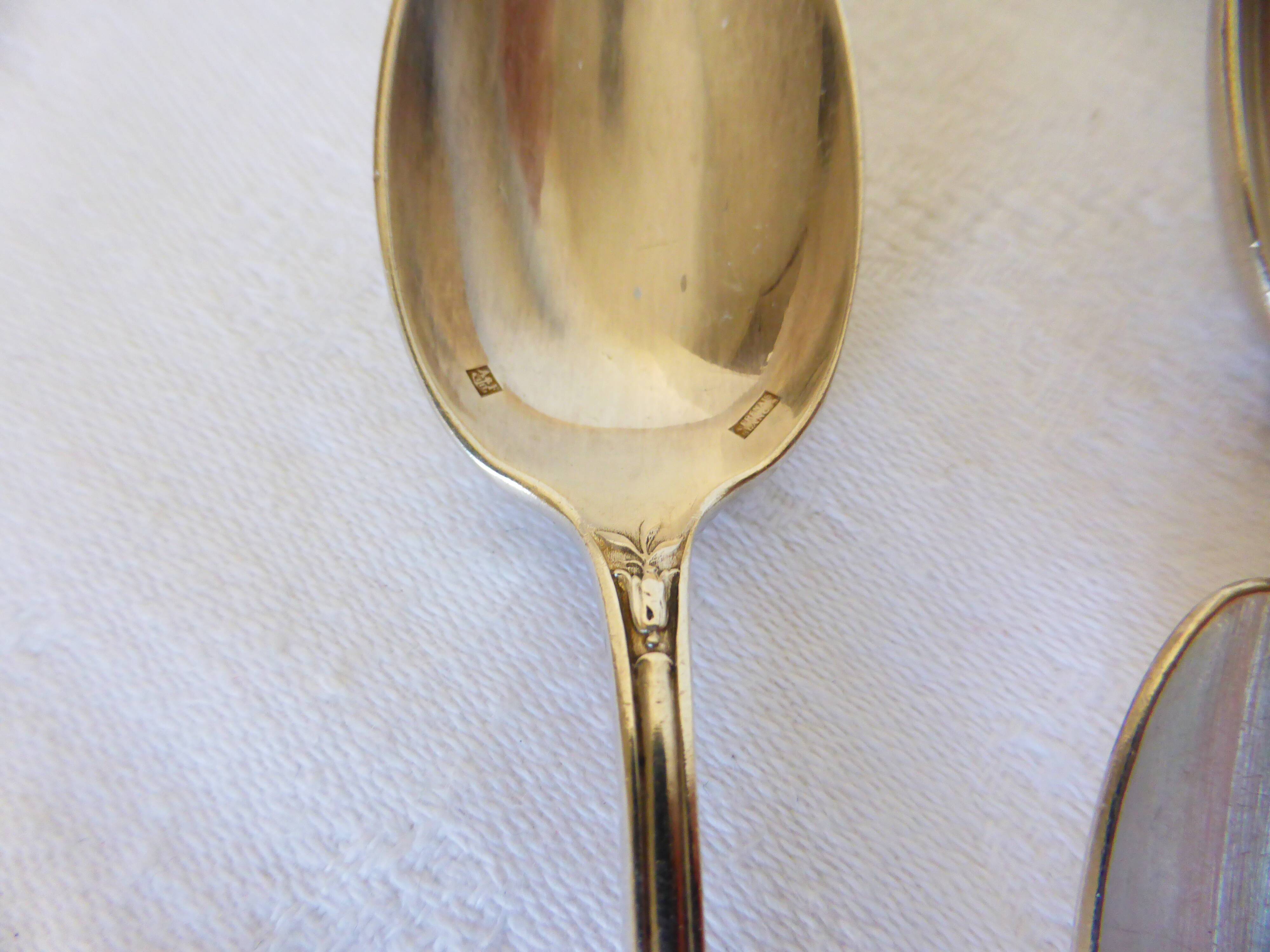 3 small spoons + 3 vintage silver-plated metal mocha spoons