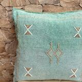 Silk cactus cushion cover: Handwoven Moroccan Sabra cushion.