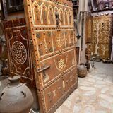Berber heritage: ancient door decorated with camel bones