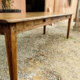 Large solid oak farmhouse table with two drawers 260 cm x 100 cm