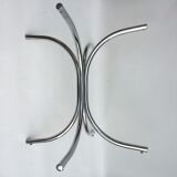 Smoked glass and chrome round table 1970