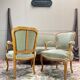 Louis XV Style Natural Wood Living Room, 19th Century