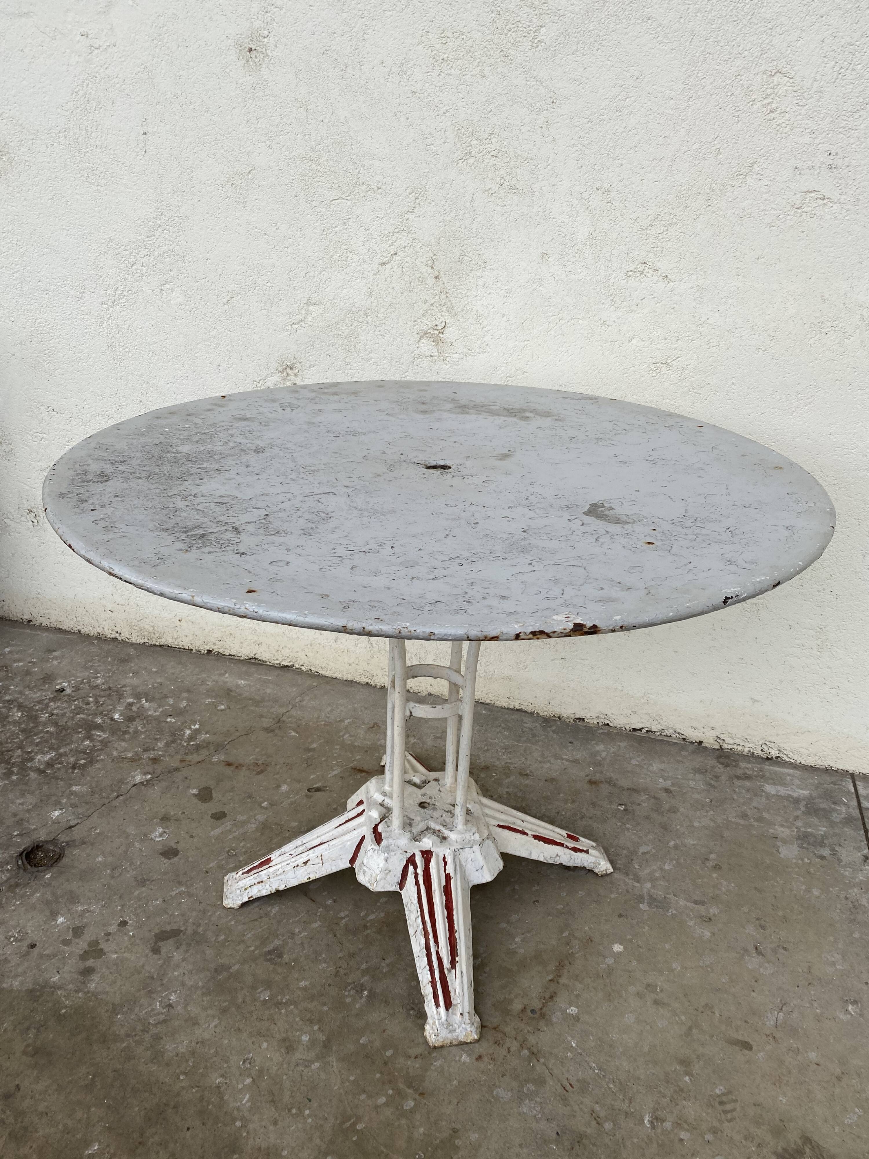 Wrought iron garden table