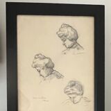 Pencil drawing from 1905 "My mother"