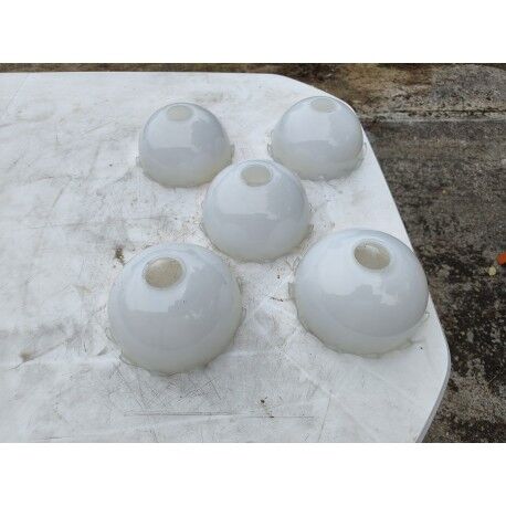 Lot de 5 opalines blanches