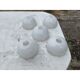 Lot de 5 opalines blanches