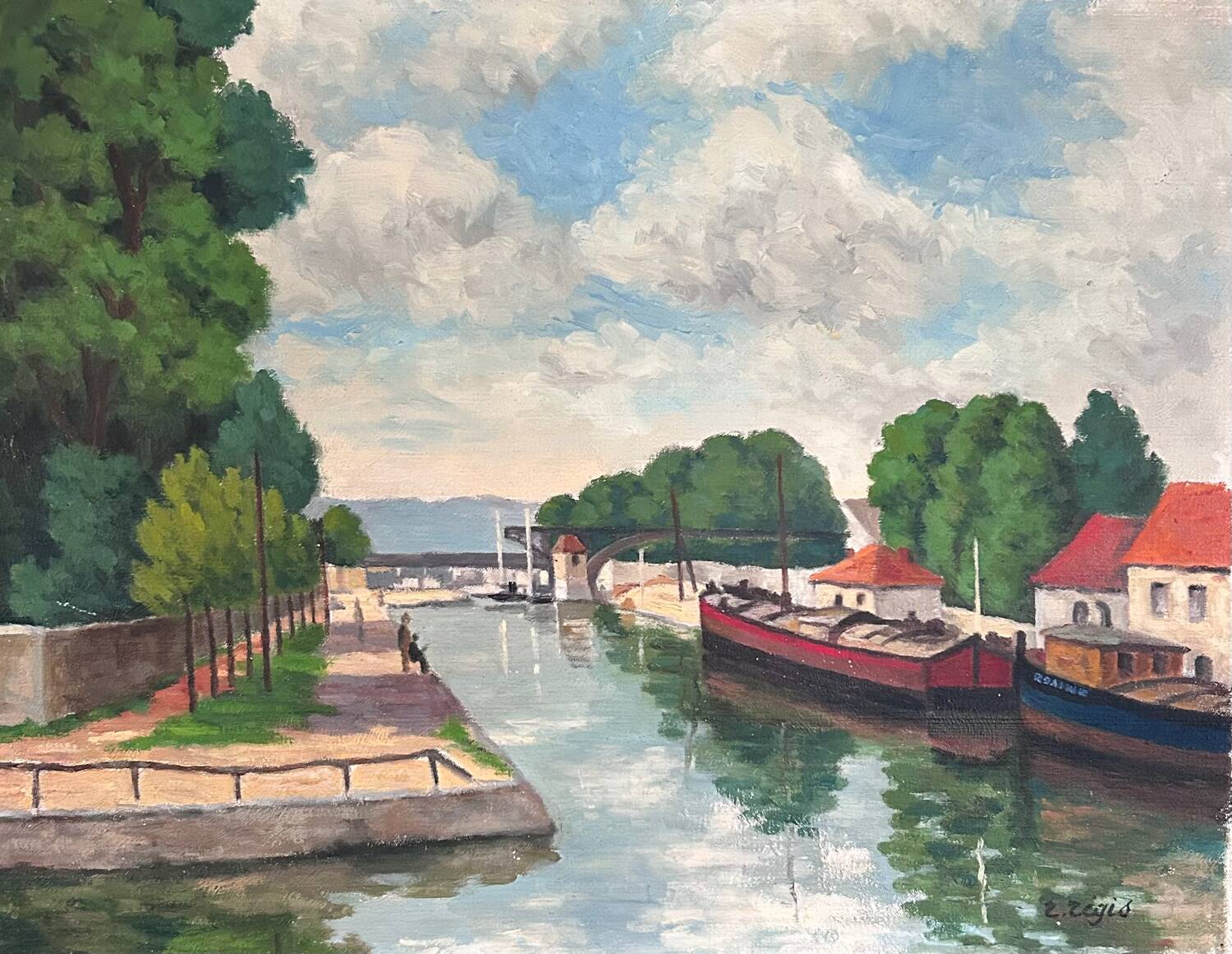 Canal barge painting
