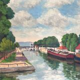 Canal barge painting
