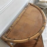 Vintage rattan console