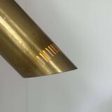 Vintage adjustable wall light, solid perforated brass, France 1960