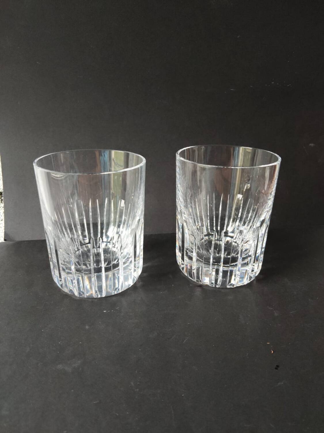 Lot of 2 Rotary Gm whisky glasses in Baccarat crystal.