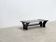 Black lacquered brutalist coffee table