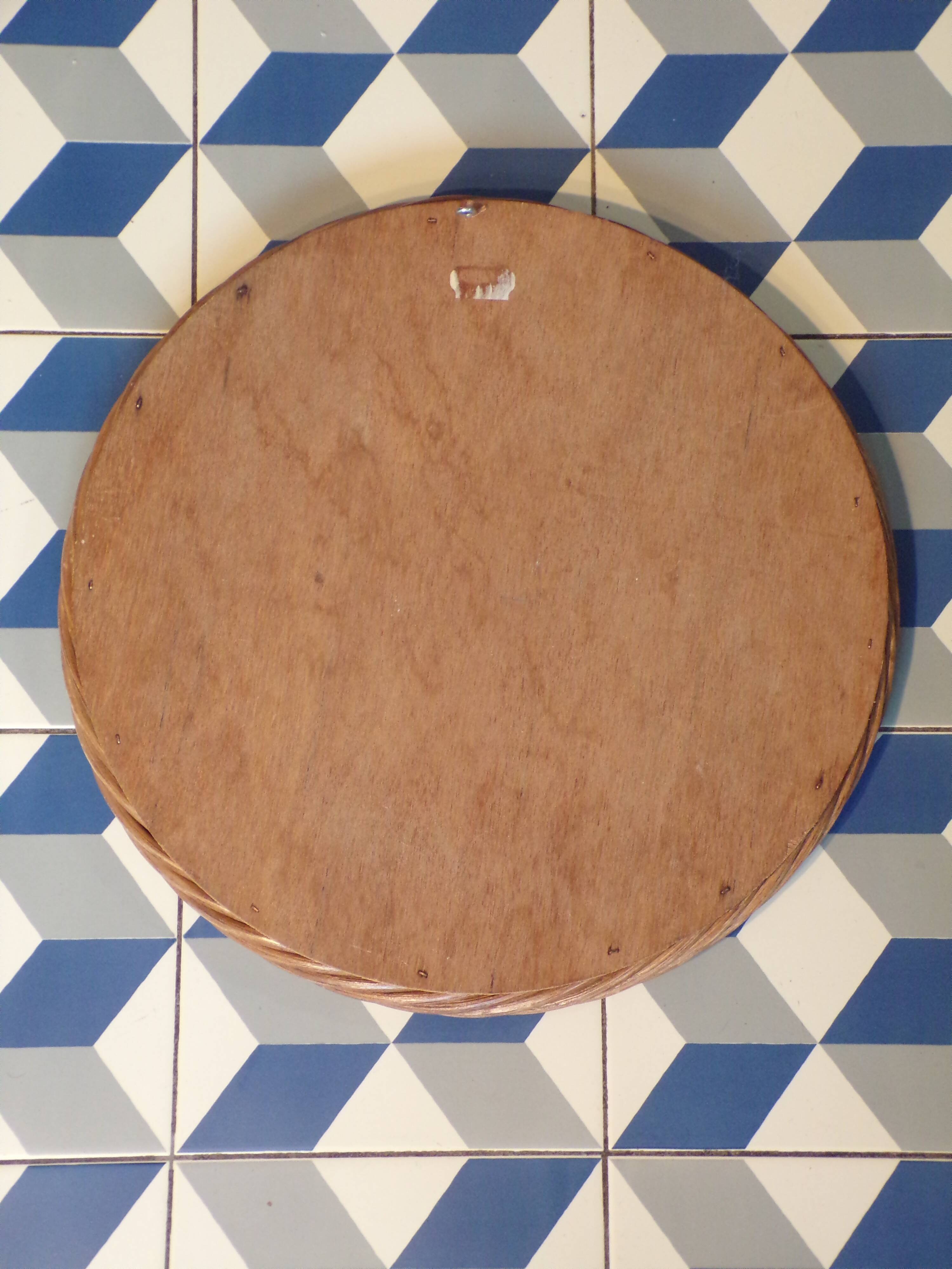 Round rattan mirror Ø40cm