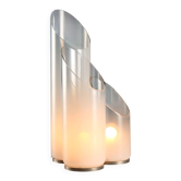 Lampes de table vintage en métal et verre, design italien années 1970