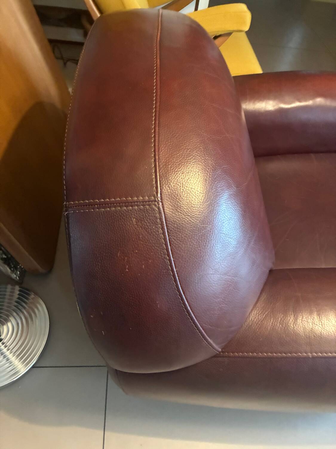 Fauteuil club en cuir steiner