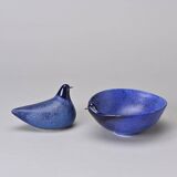 Set of two ceramic birds, Gérald Olivier, Switzerland circa 1970