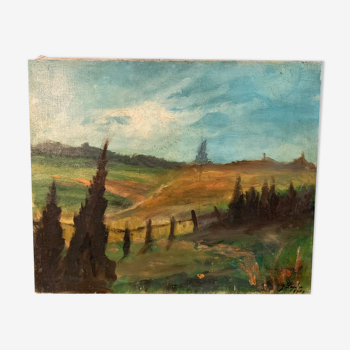 Peinture paysage rural de Yetty Leytens