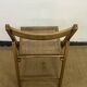Chaise pliante en bois et cannage vintage