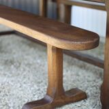 Table de ferme et ses 2 bancs, table de ferme bois ancienne, meuble de salon, campagne, chalet, déco