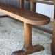 Farmhouse table and two benches, antique wooden farmhouse table, living room furniture, country style, chalet style, decor