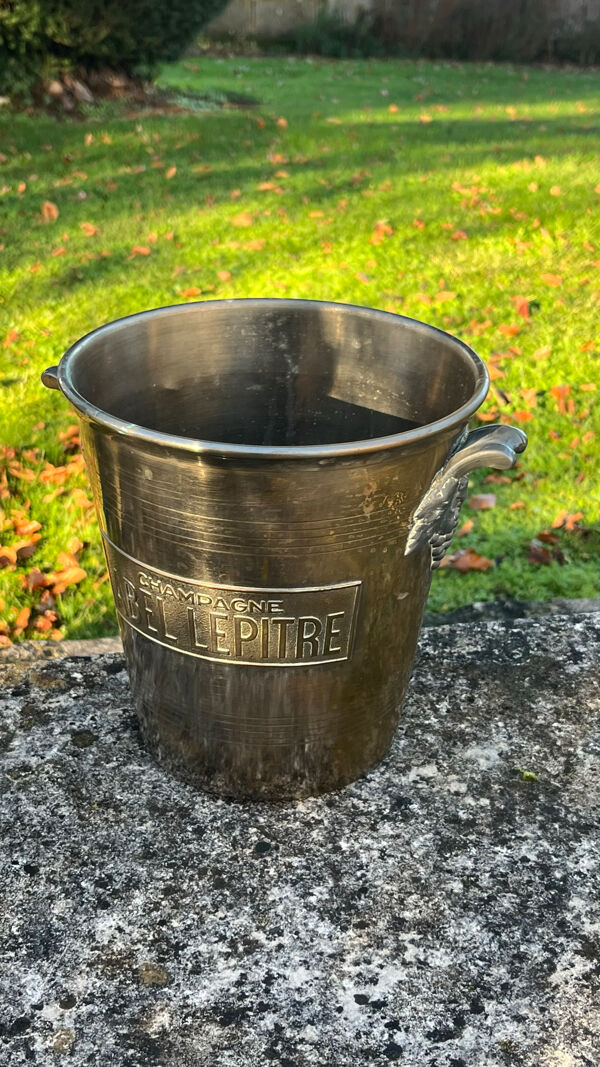 Seau à champagne Abel lepitre, seau à glace vintage français.