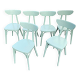 Set de 6 chaises bananes vertes