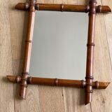Vintage bamboo mirror