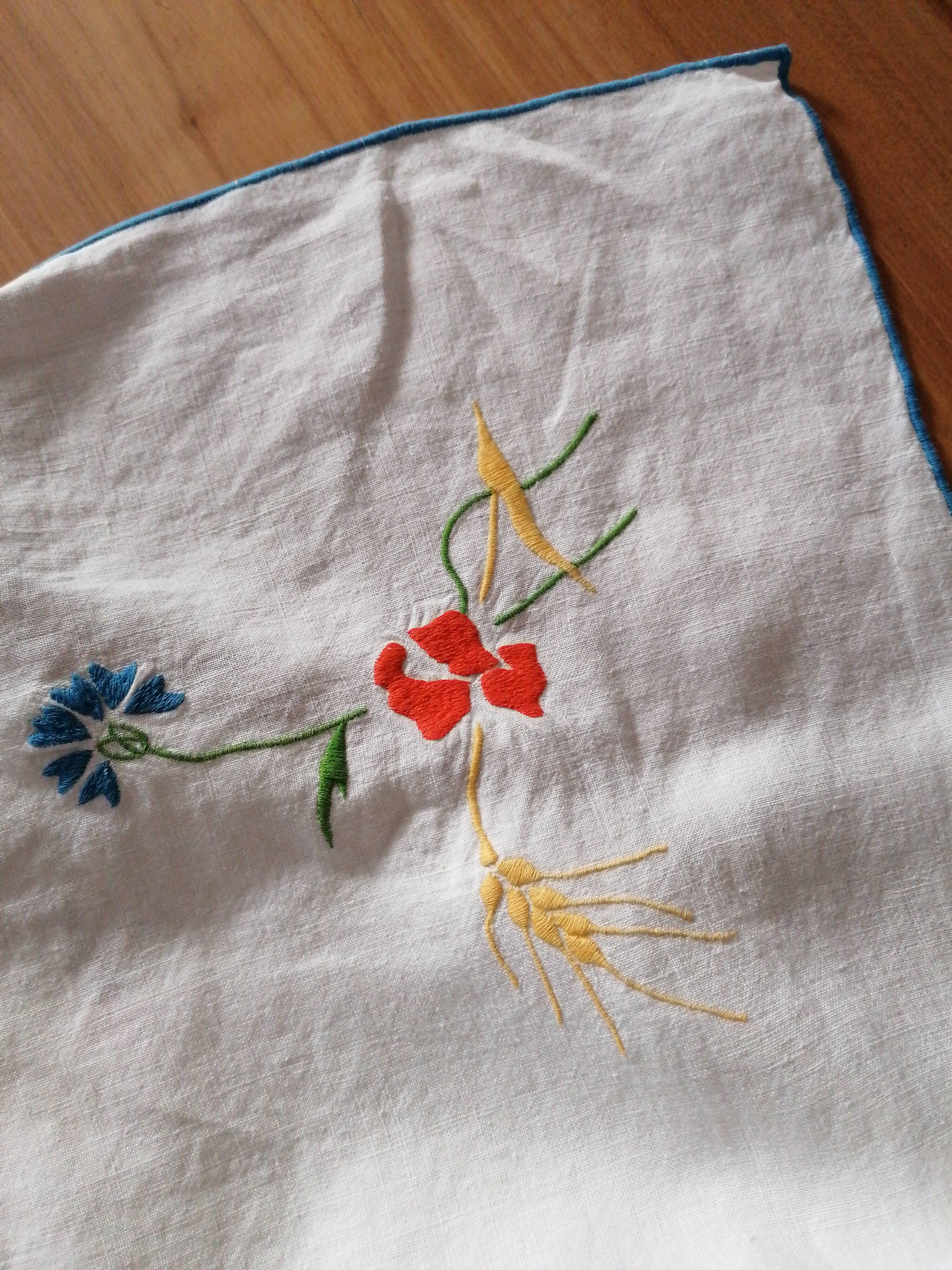 Old embroidered tablecloth