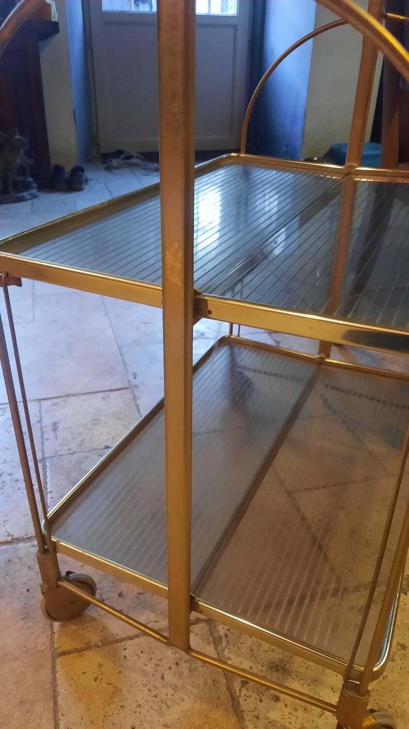 Foldable trolley on wheels