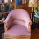 Fauteuil crapaud velours rose