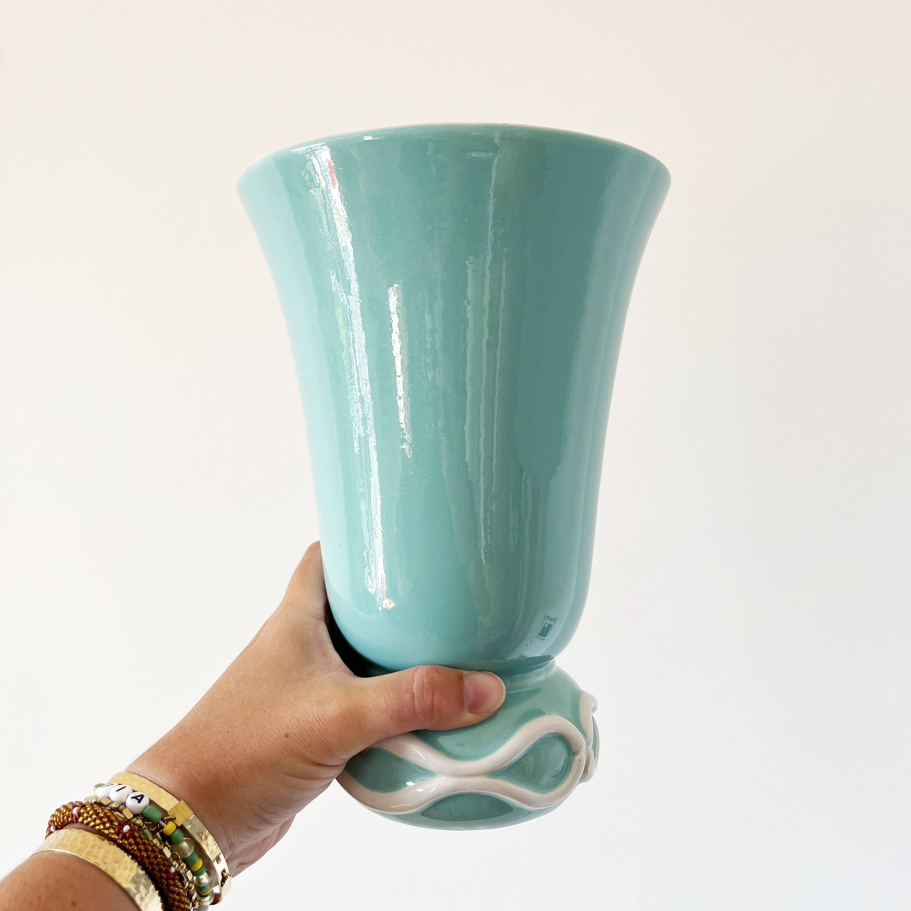 Saint Clement Art Deco Ceramic Vase 1940