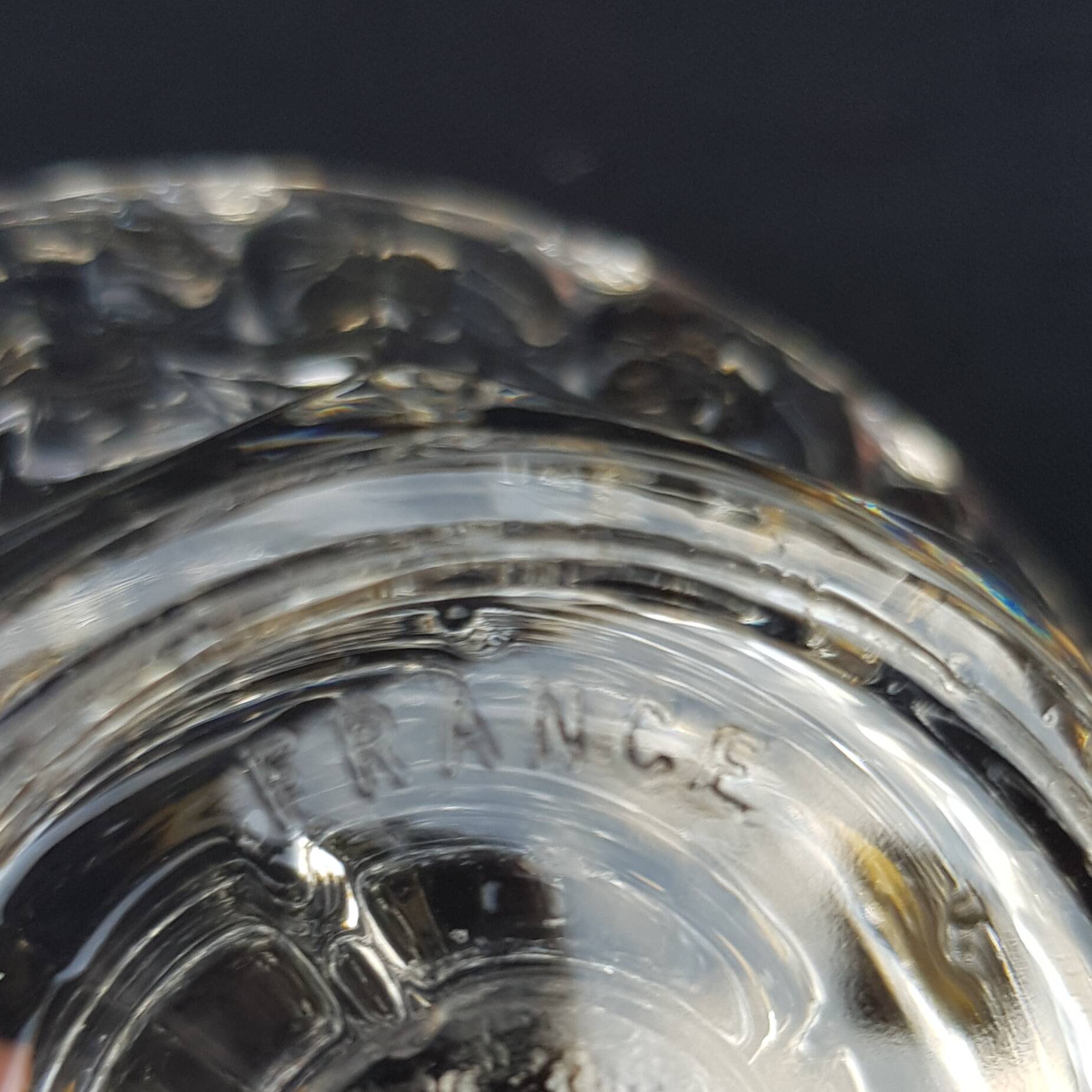 Old glass candle holder