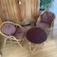 Mid-20th century rattan lounge for garden, terrace, veranda, etc.