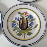 6 earthenware plates from the East - vintage 1960s