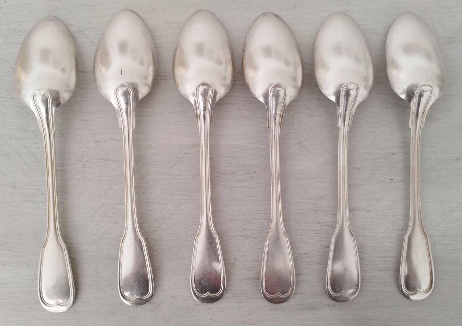 Silver metal cutlery spoons forks small spoons