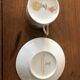 Service of 12 porcelain coffee cups, Raynaud, Limoges, 1950s.
