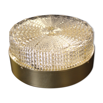 Plafonnier en verre ciselé