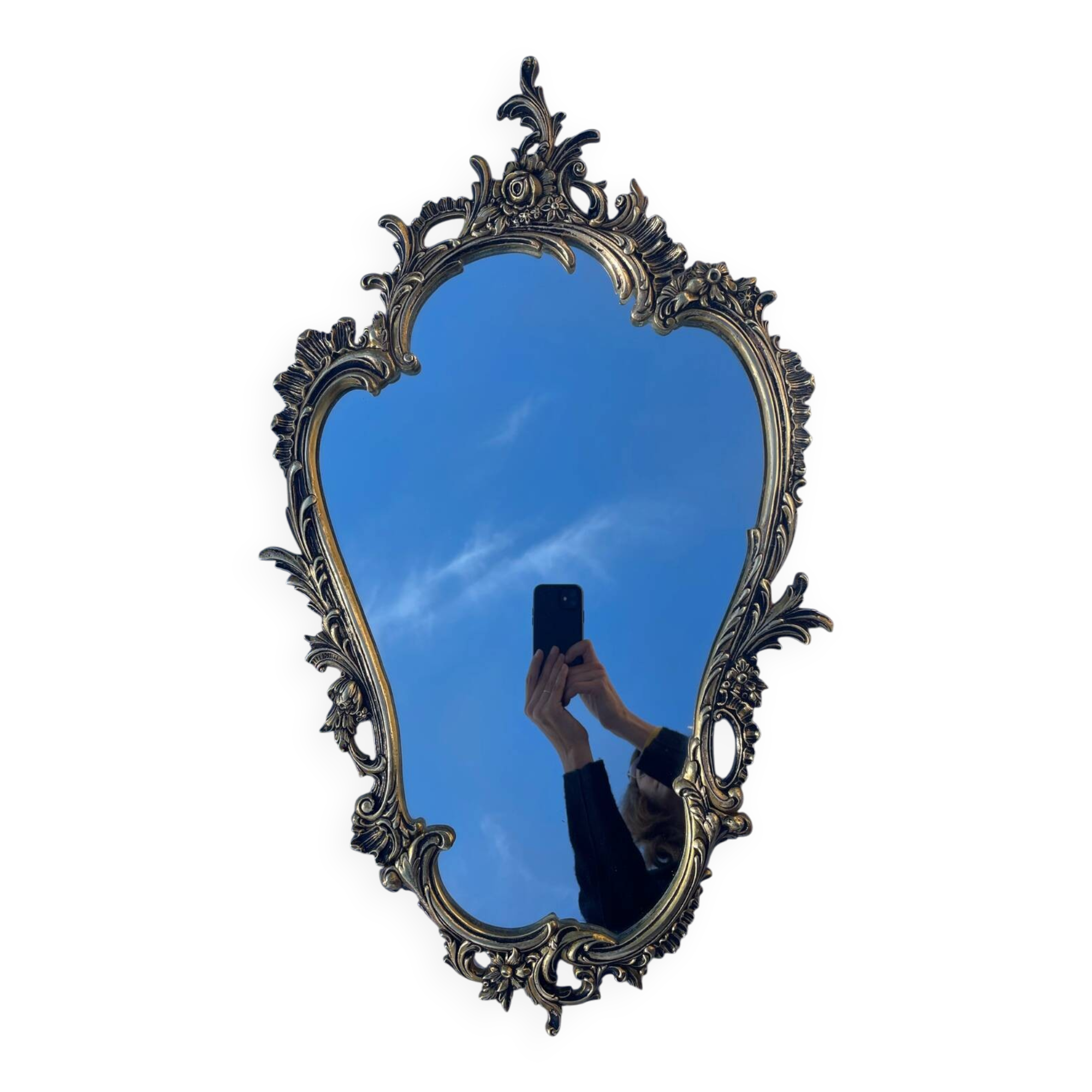Miroir en bronze, XXème s.