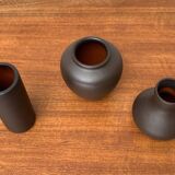 Minimalist German ceramic vases from the mid-century, Wormser Terra-Sigillata, 1960s, set of 3.